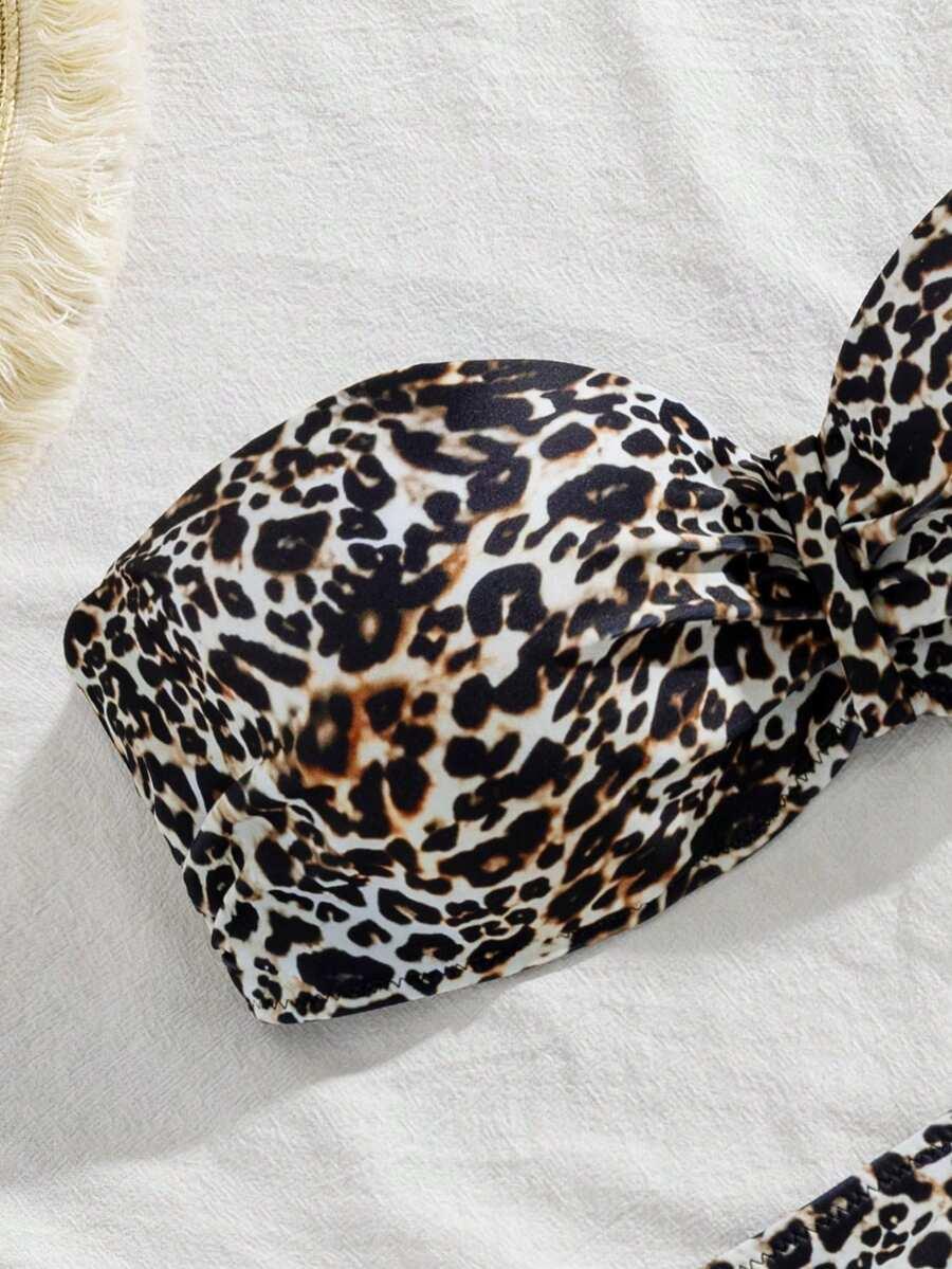 góra od bikini animal print 