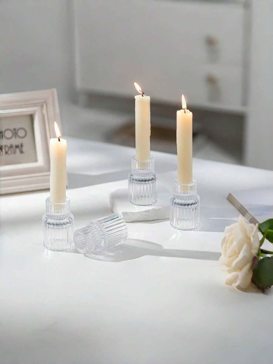 RYFLOWANY ŚWIECZNIK 3-PACK