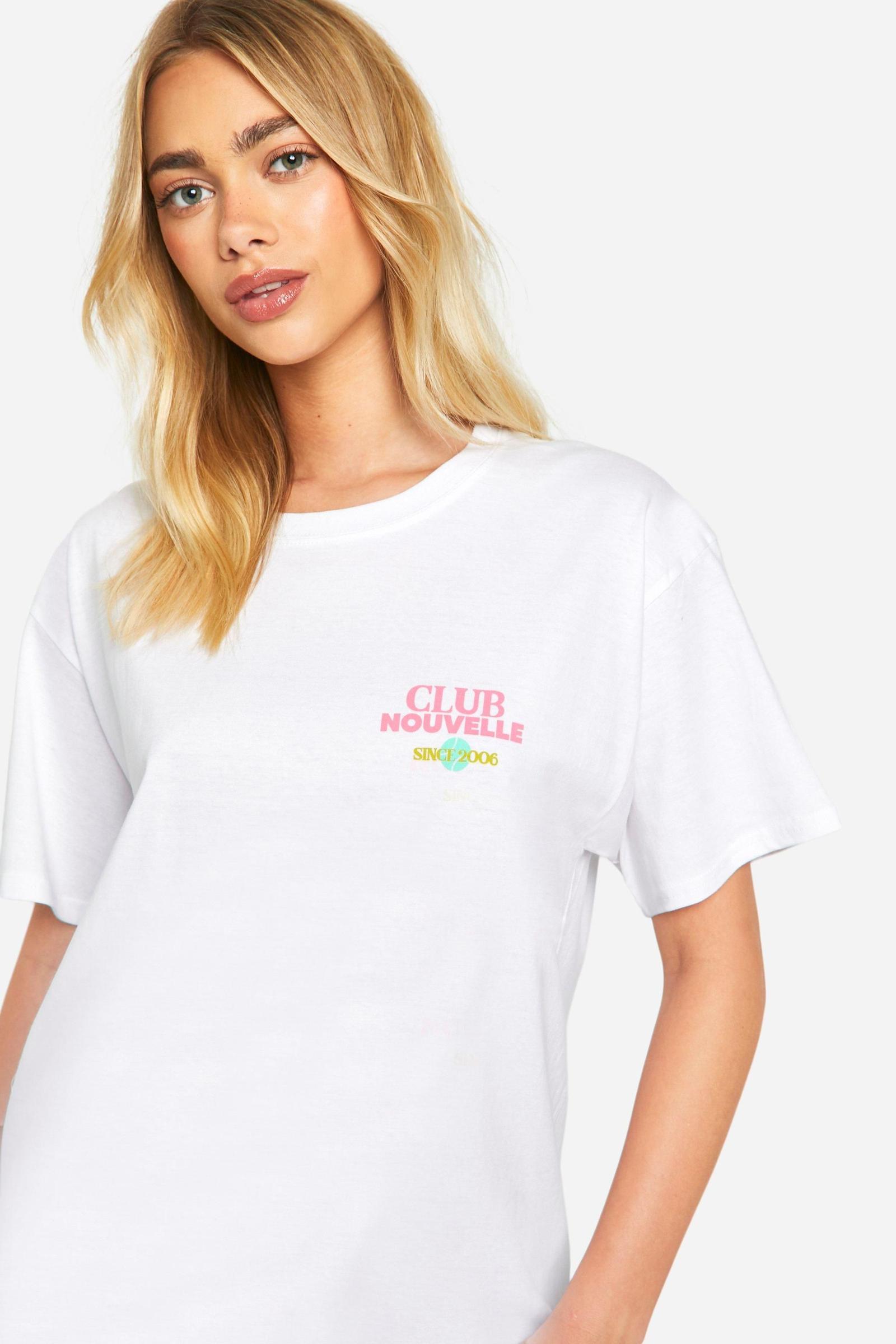 BIAŁY T-SHIRT PRINT 
