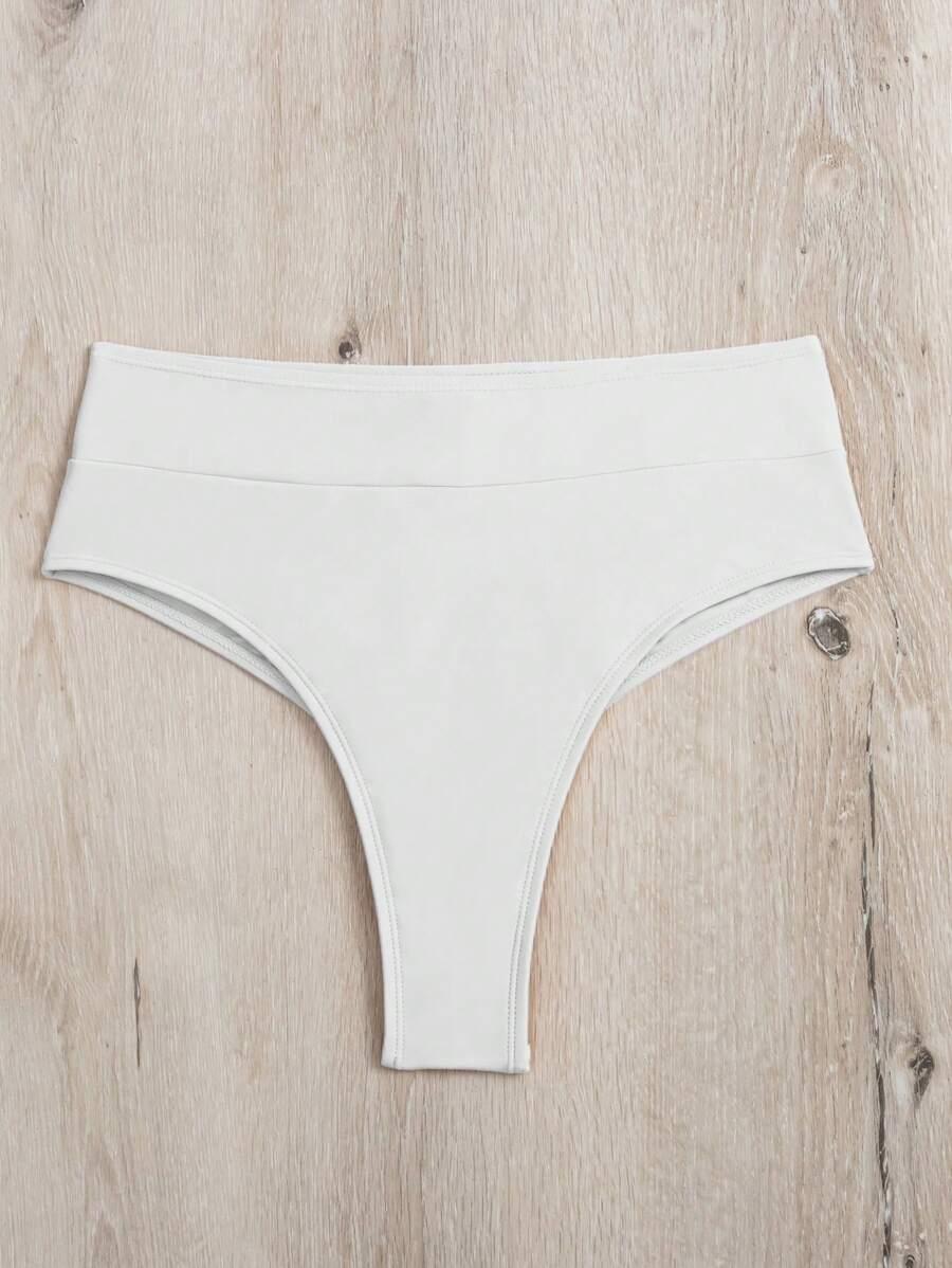 biały dół od bikini