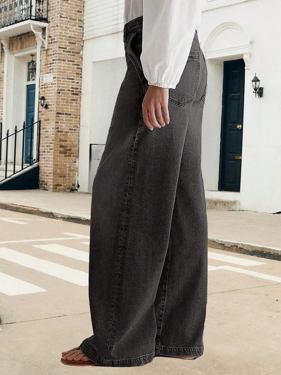CZARNE SPODNIE JEANS