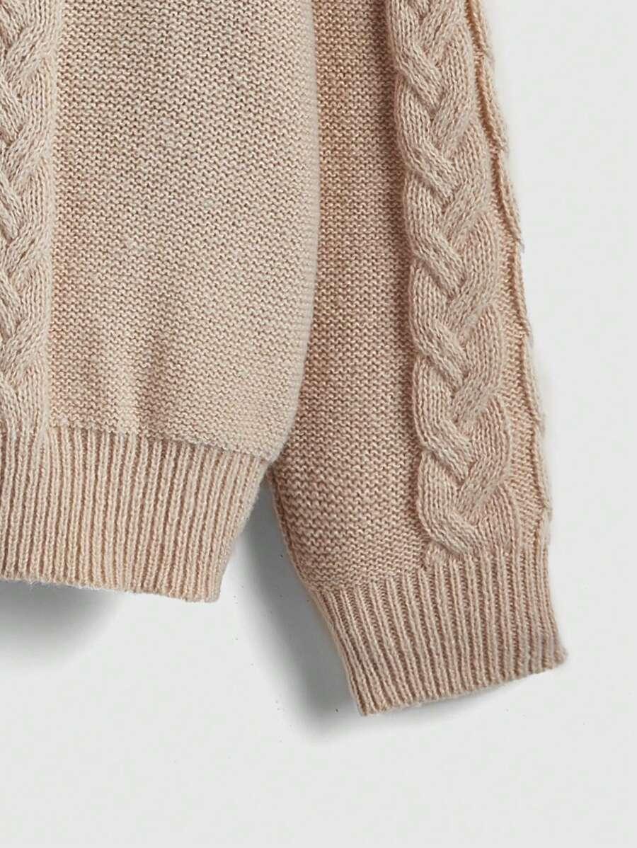 beżowy sweter zdobienie 