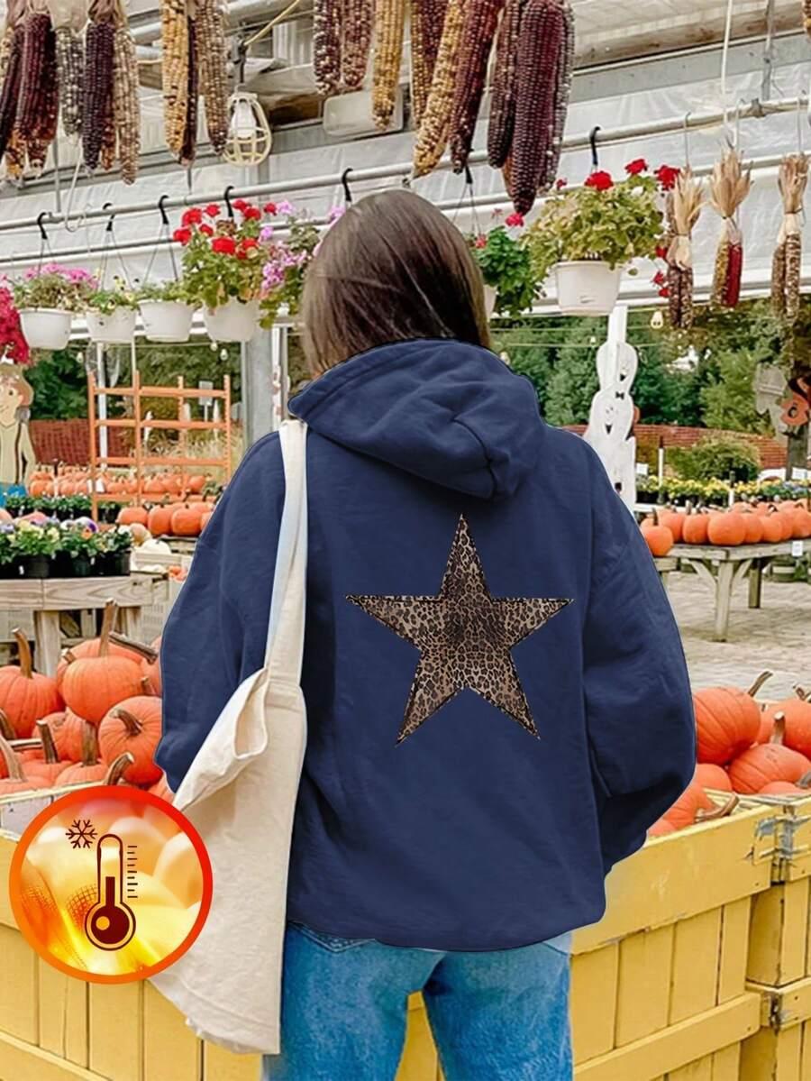 granatowa bluza kaptur