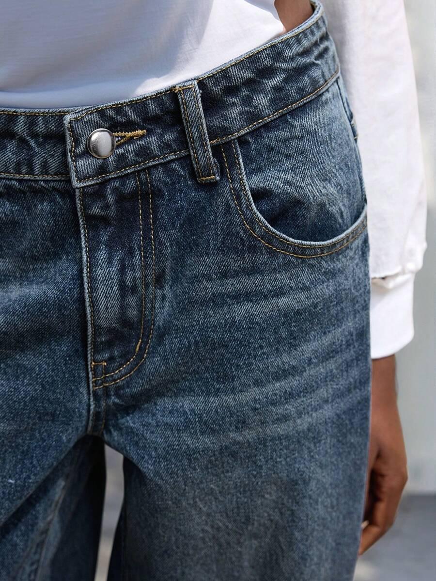 NIEBIESKIE PROSTE JEANSY