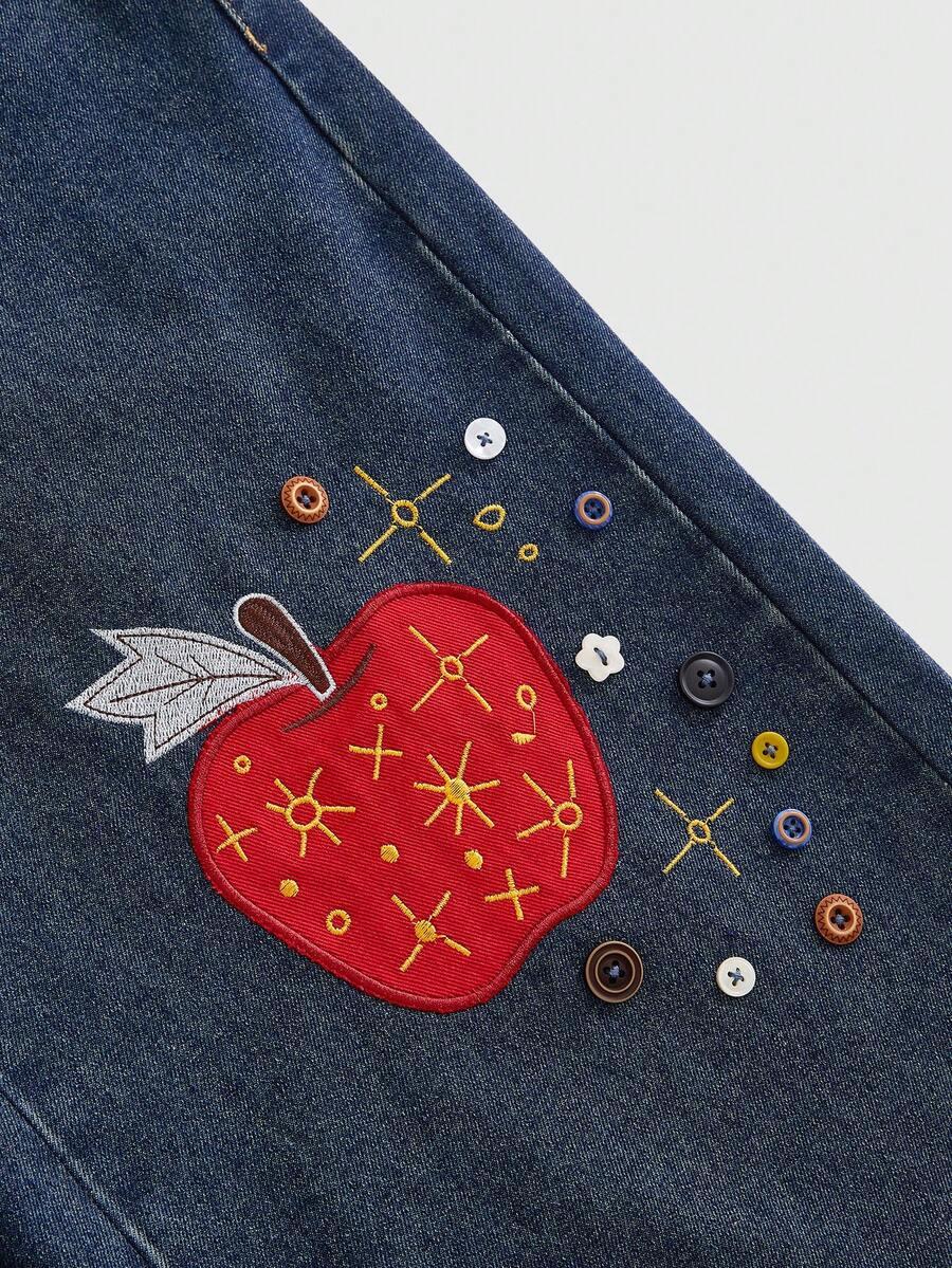 spodenki jeans nadruk