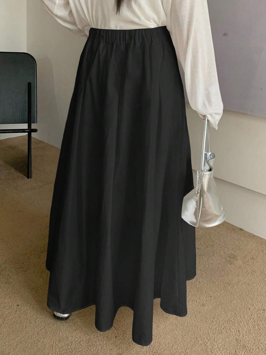 czarna maxi spódnica