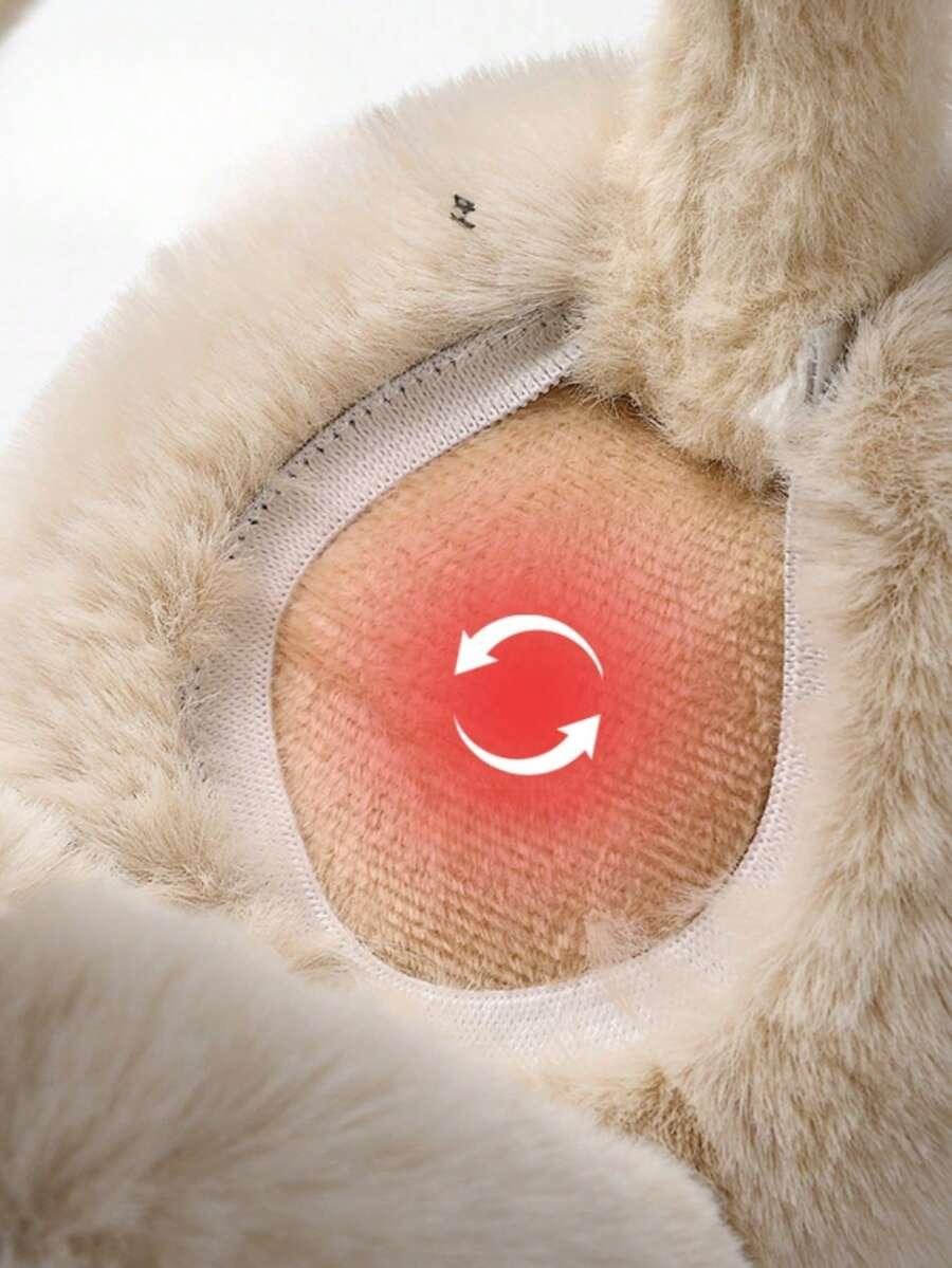 beżowe nauszniki miś