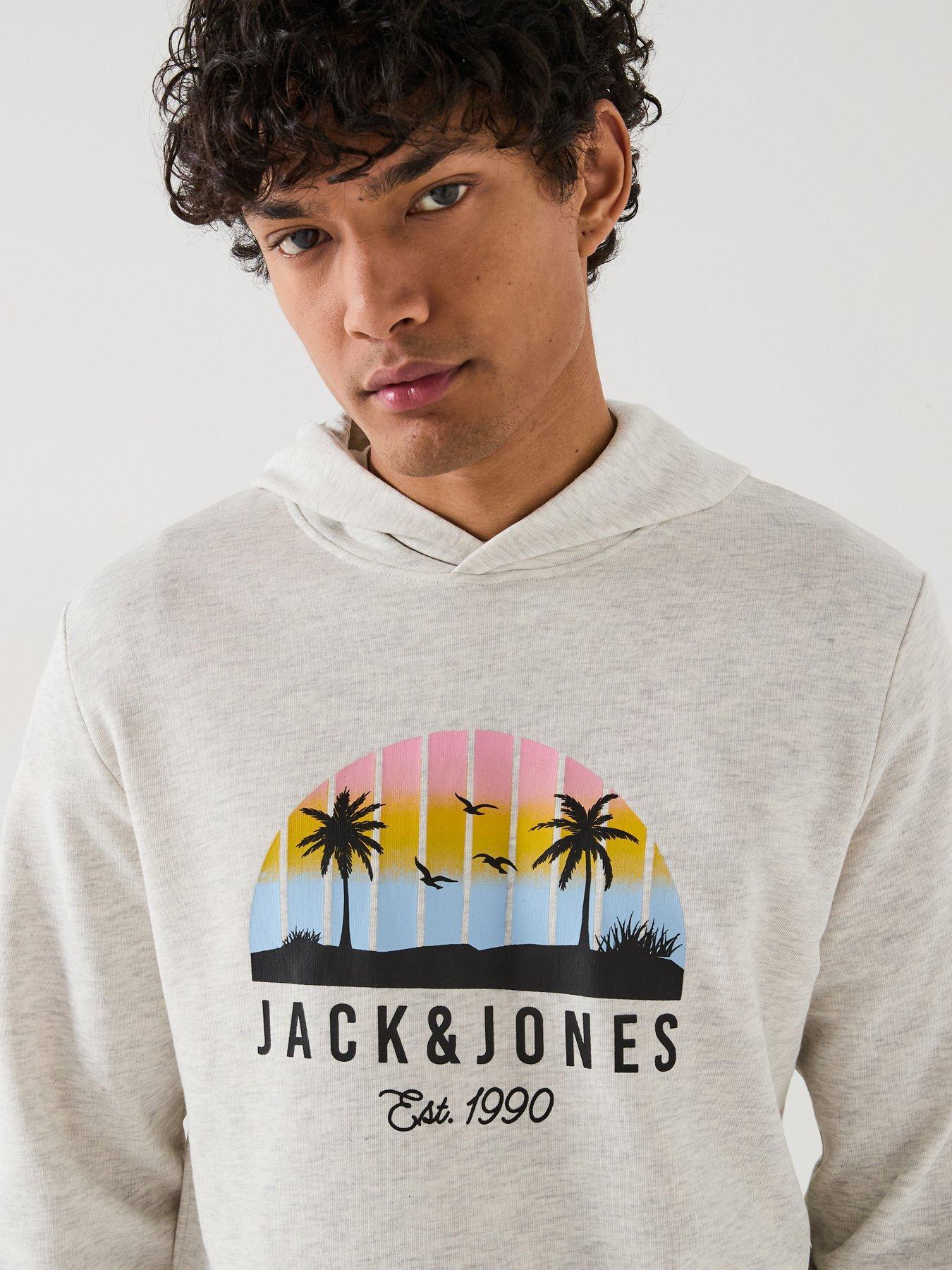JACK&JONES BLUZA Z KAPTUREM PALM CIRCLE GRAPHIC 12269420