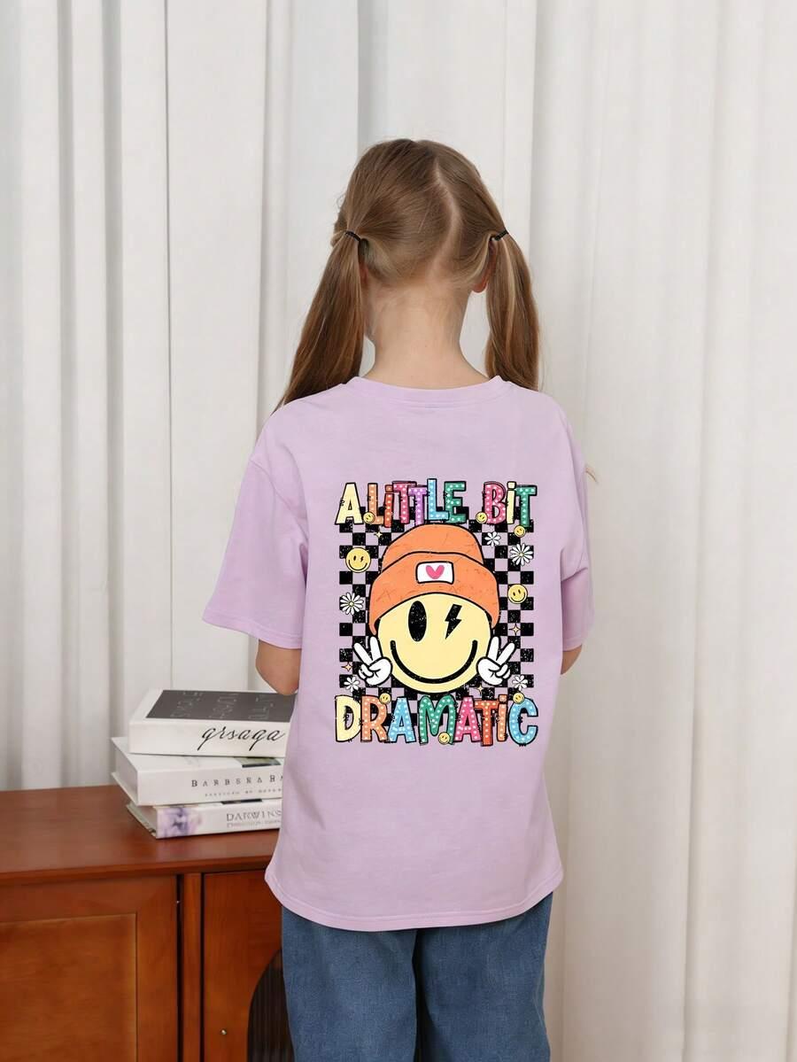 fioletowy T-SHIRT  PRINT
