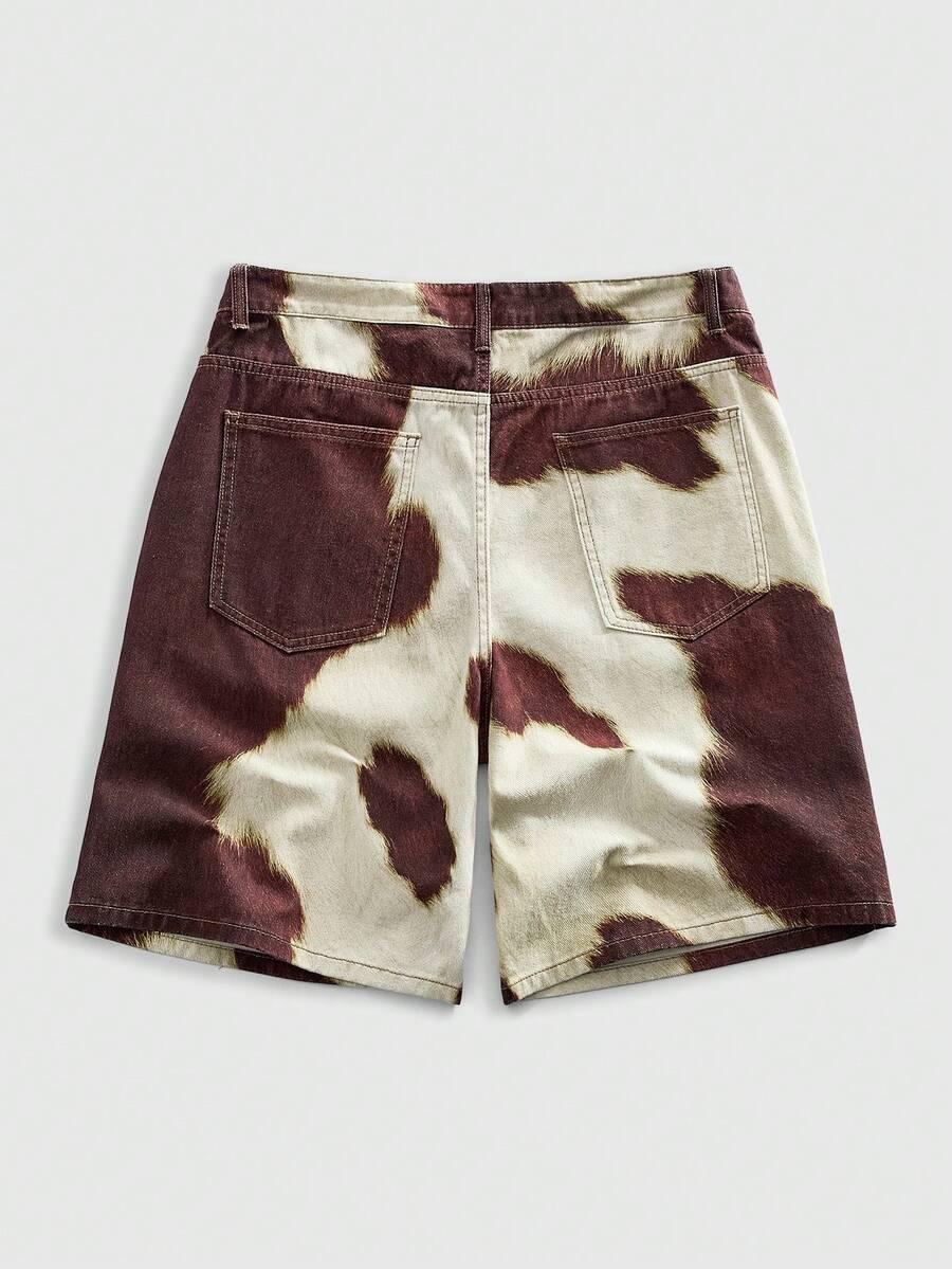 spodenki jeans animal print
