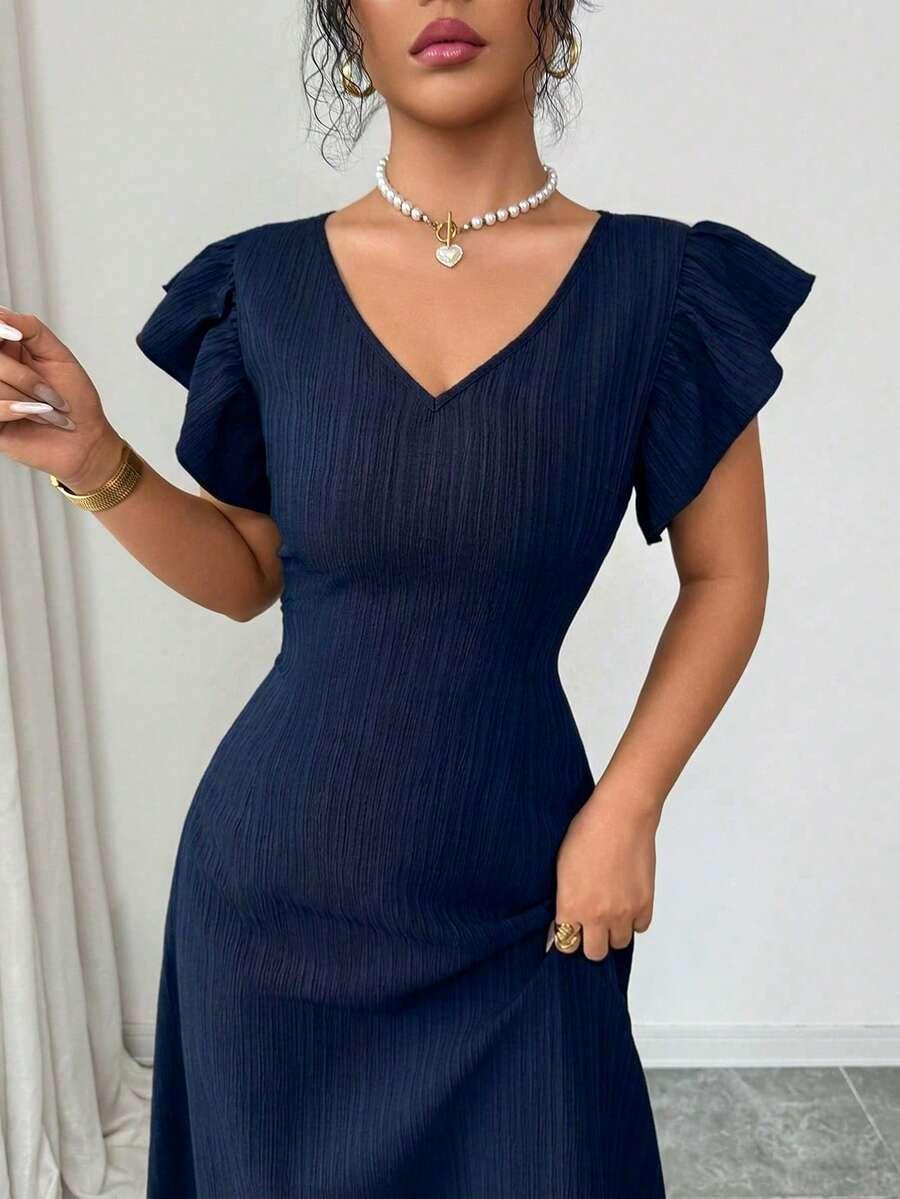 niebieska maxi sukienka