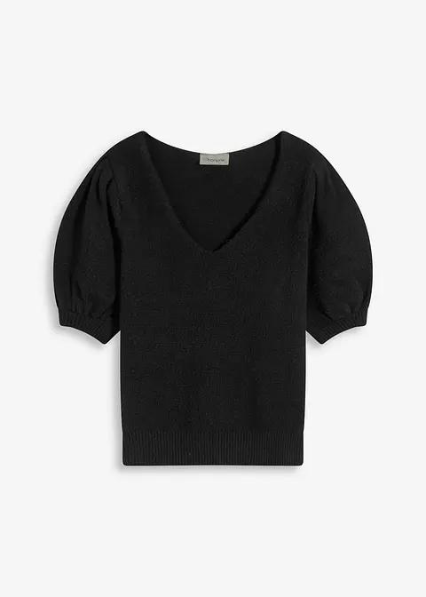 SWETER Z KRÓTKIM RĘKAWEM
