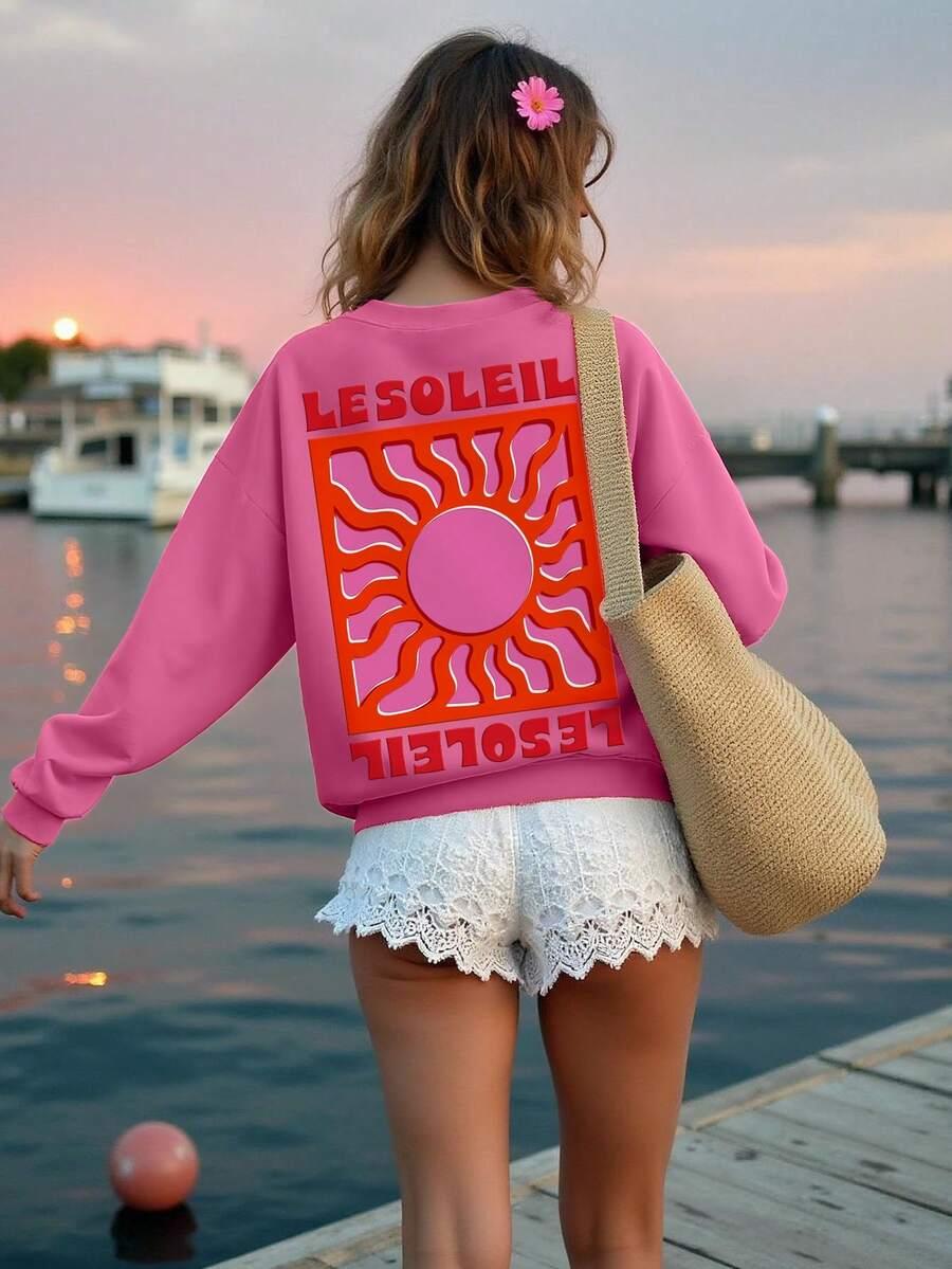 BLUZA Z NADRUKIEM NA TYLE