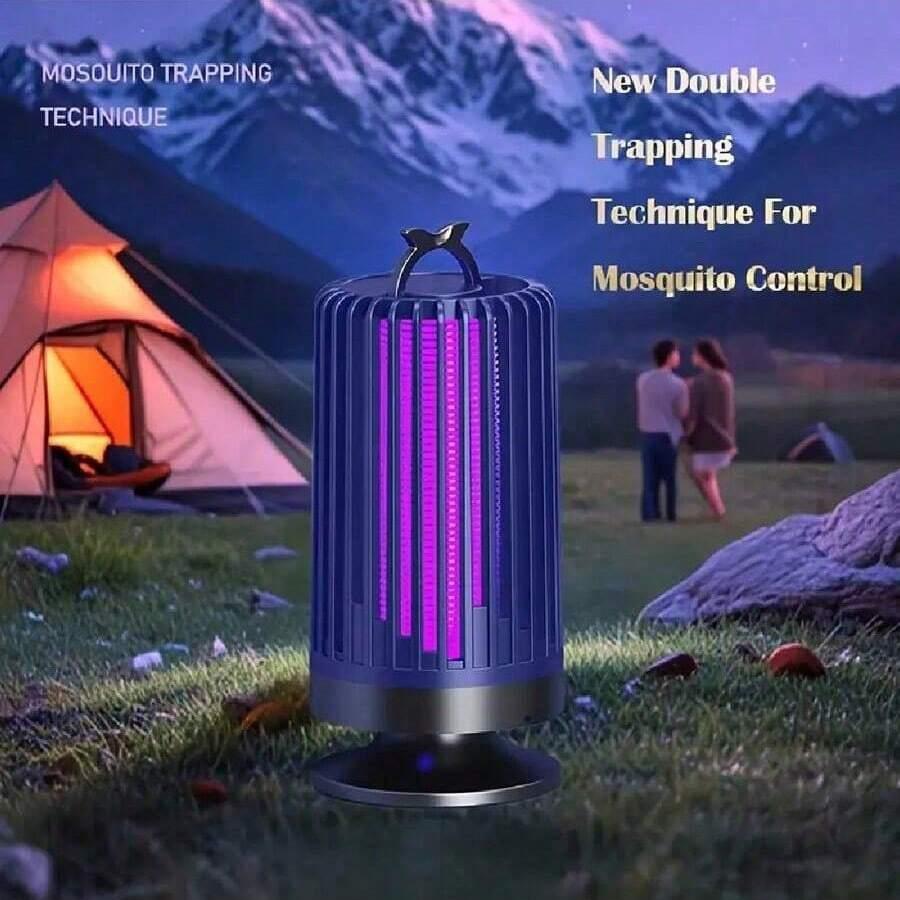 FIOLETOWA LAMPA KEMPINGOWA