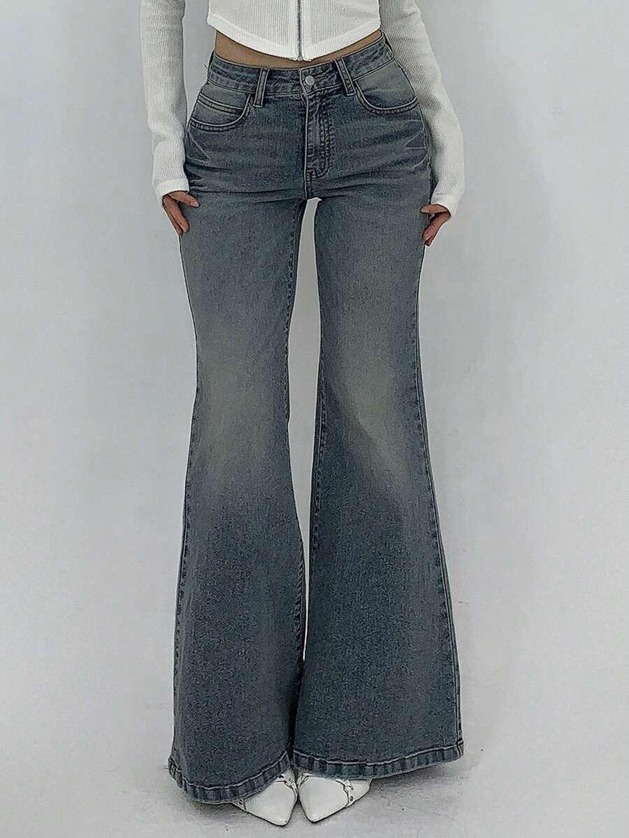 spodnie jeans dzwony 