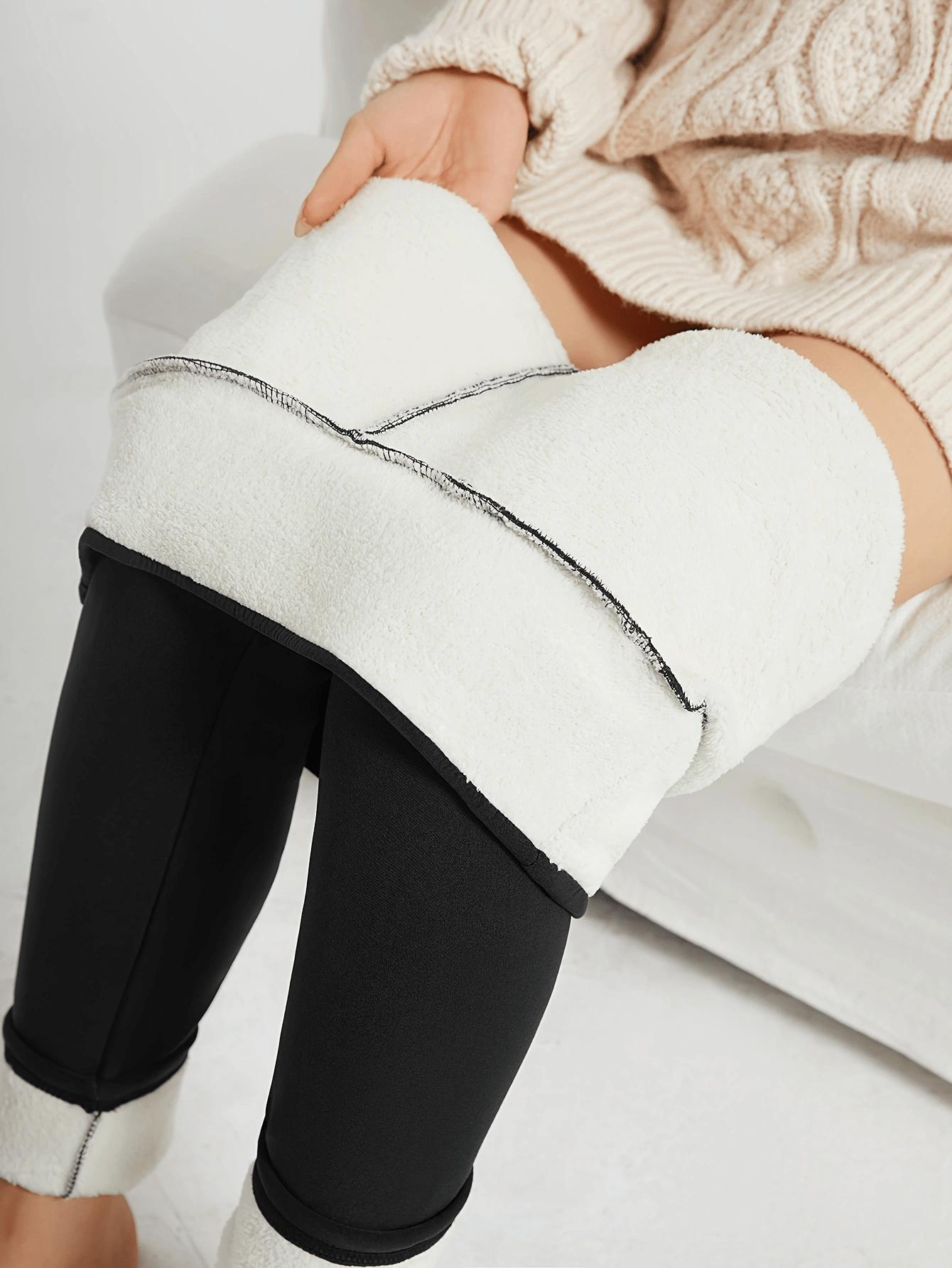 CZARNE OCIEPLANE LEGGINSY