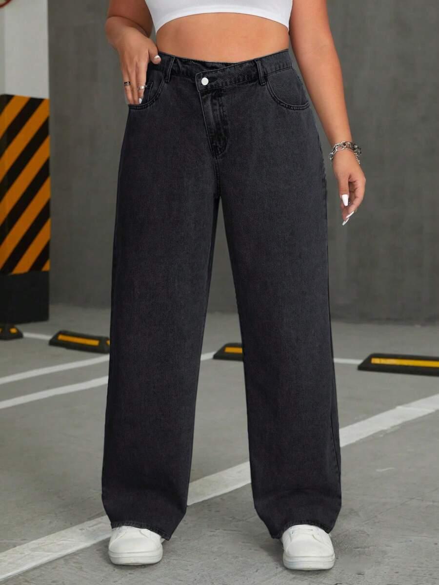 CZARNE SPODNIE JEANS