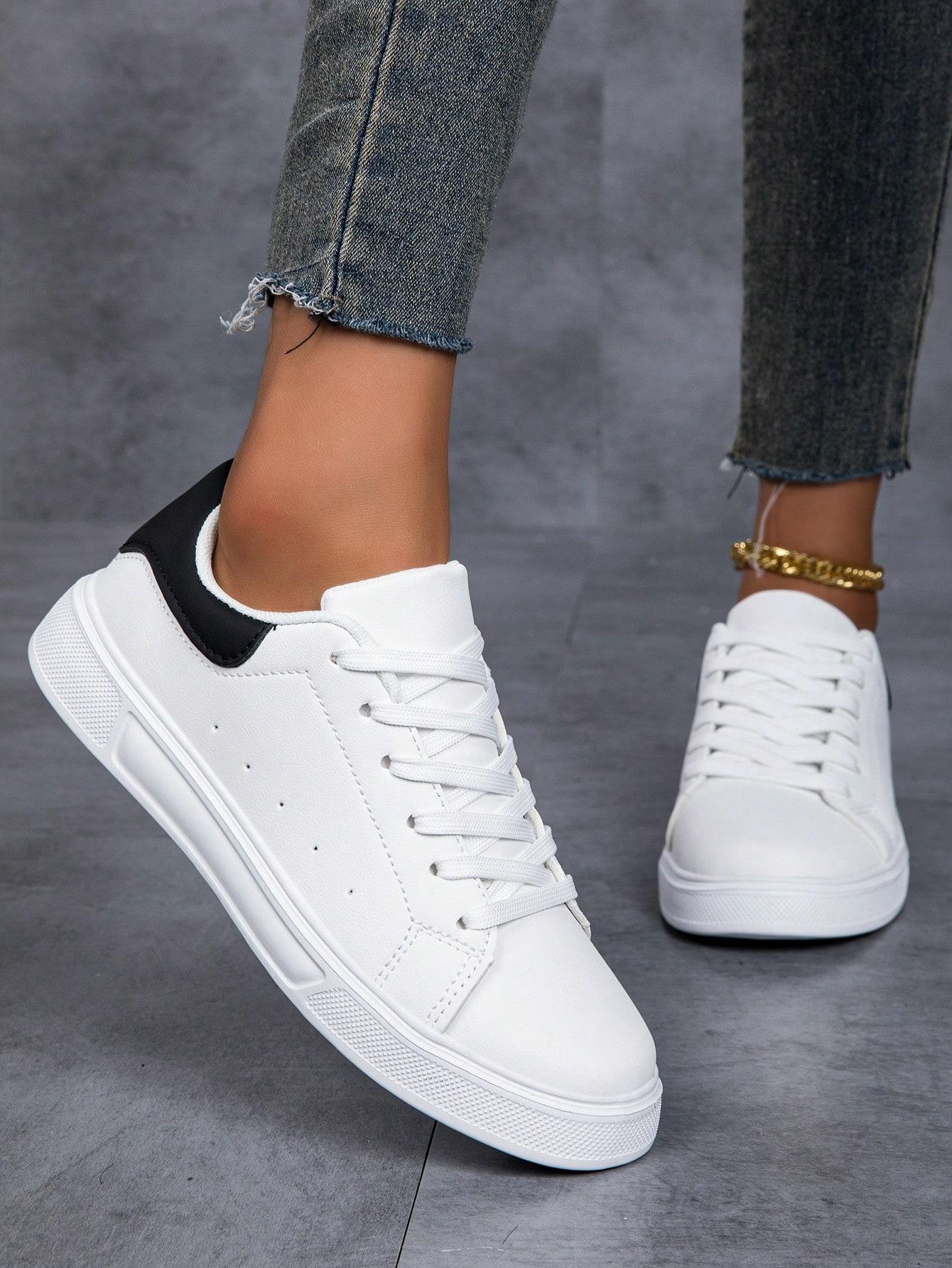 SZNUROWANE BUTY SPORTOWE KONTRAST 