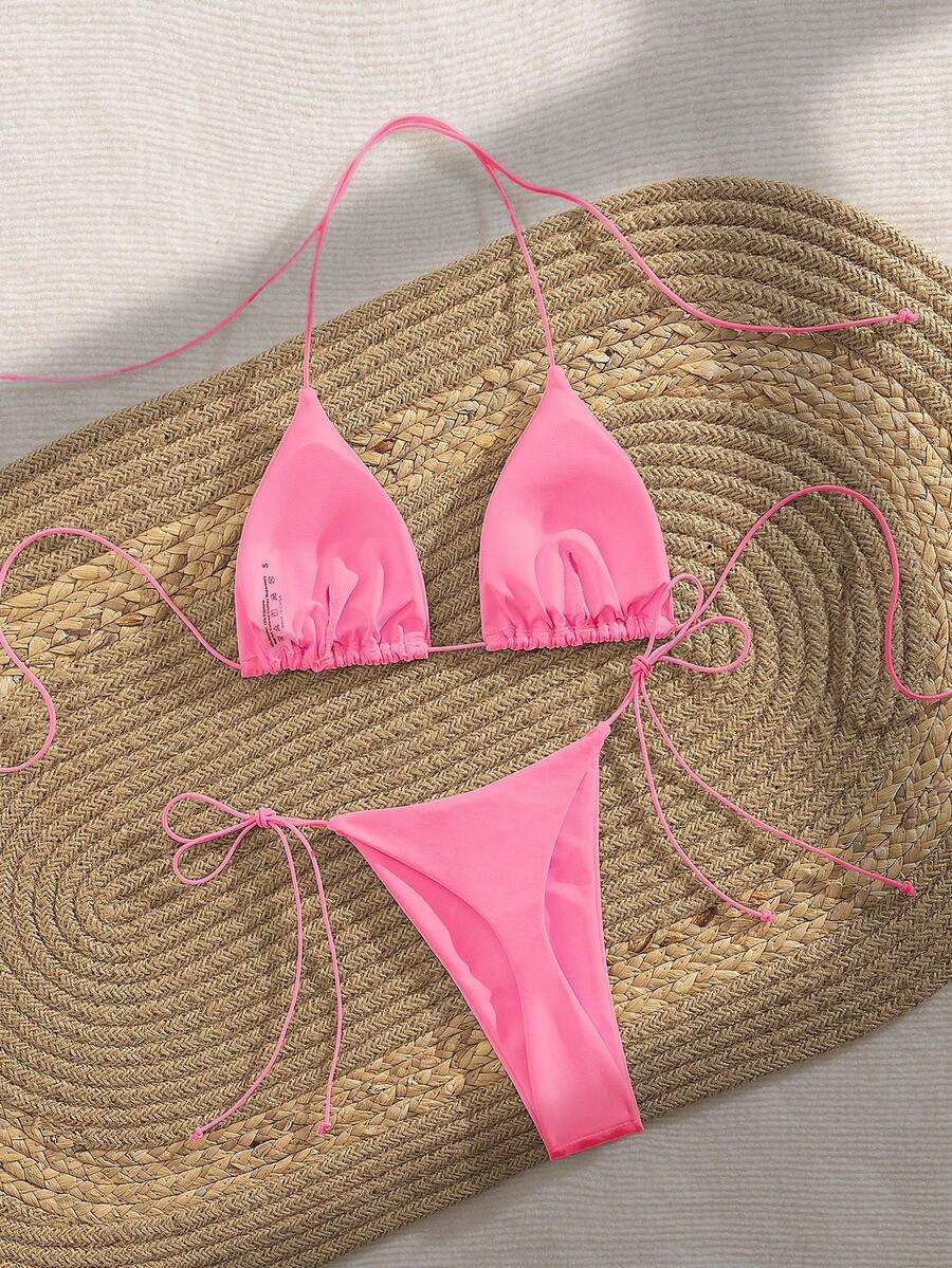 różowy dół od bikini