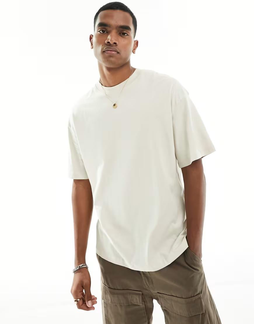 BEŻOWY T-SHIRT BASIC