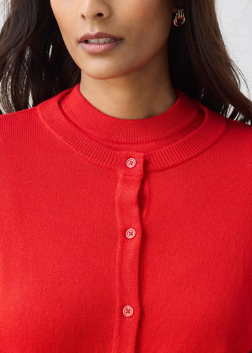 SWETER ROZPINANY Z DZIANINY
