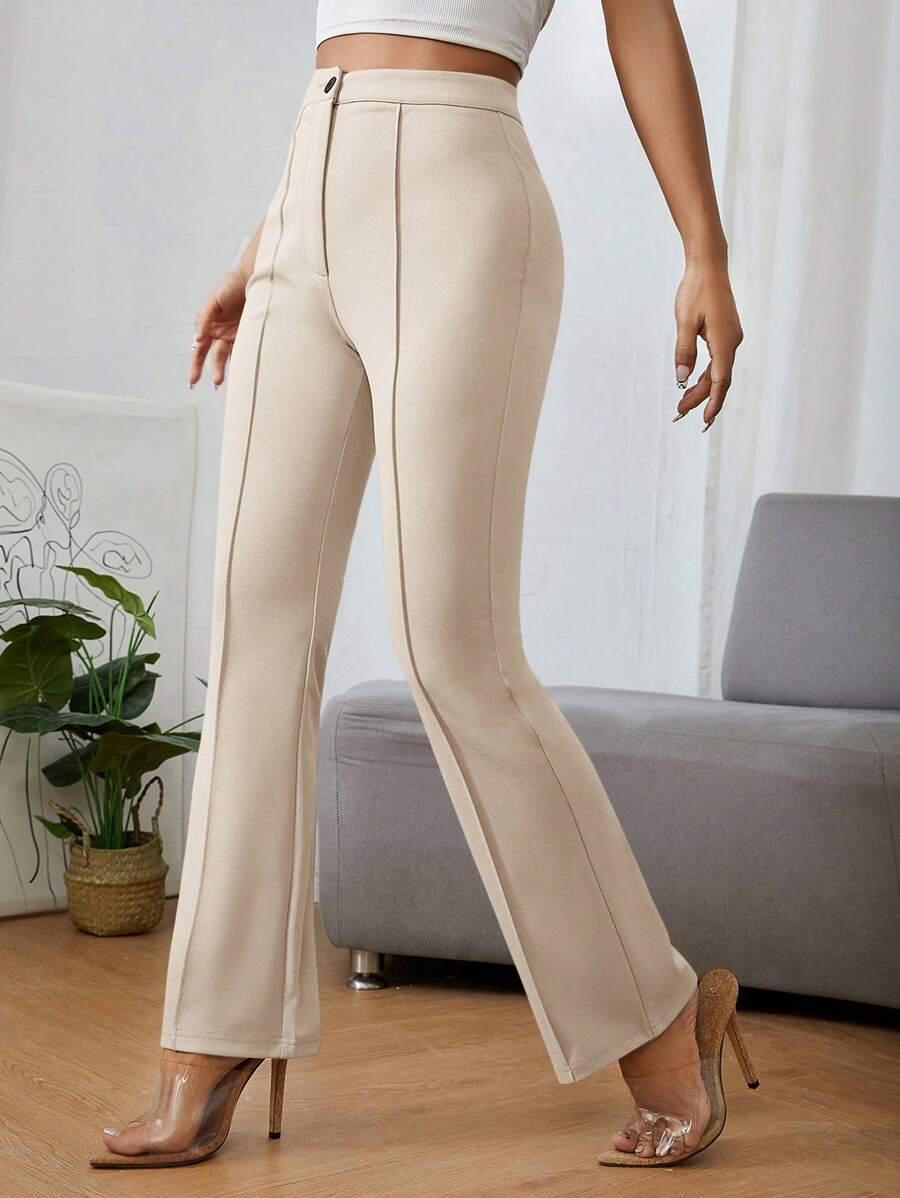 BEŻOWE ELEGANCKIE SPODNIE 