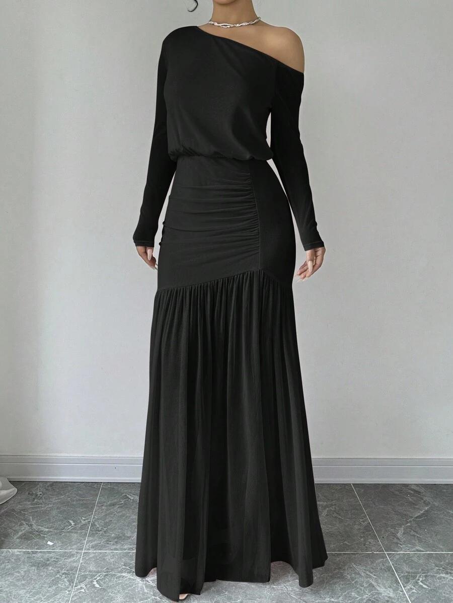 czarna maxi sukienka 