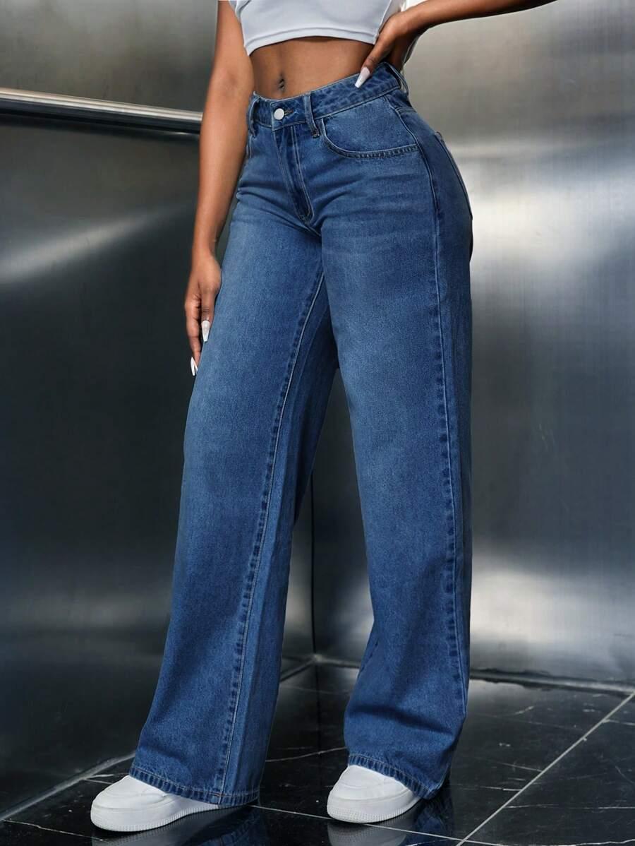 NIEBIESKIE SPODNIE JEANS