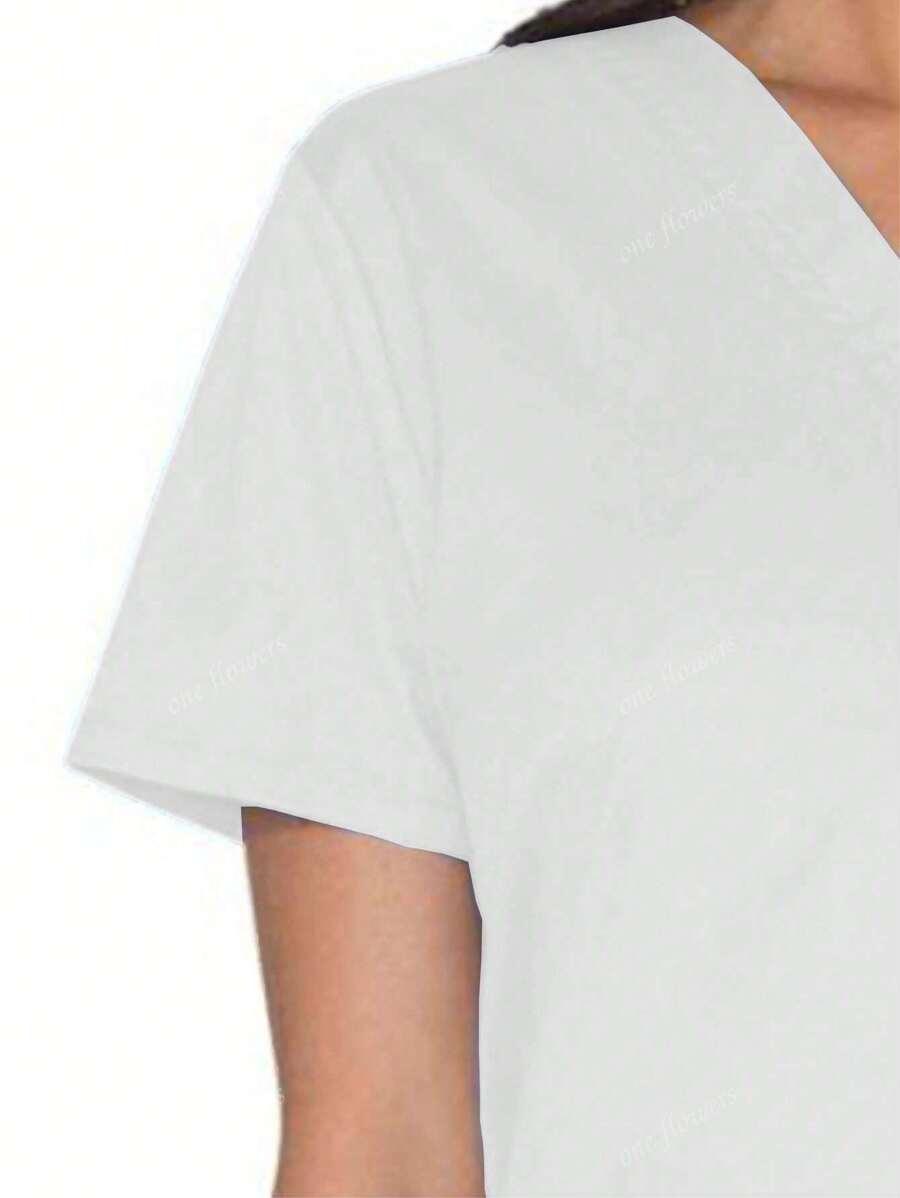 BIAŁA BLUZKA V-NECK