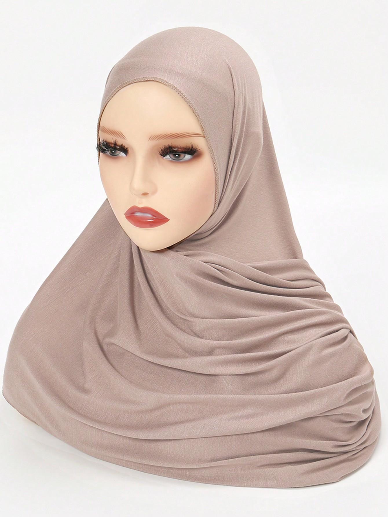 BEŻOWY TURBAN NA GŁOWĘ
