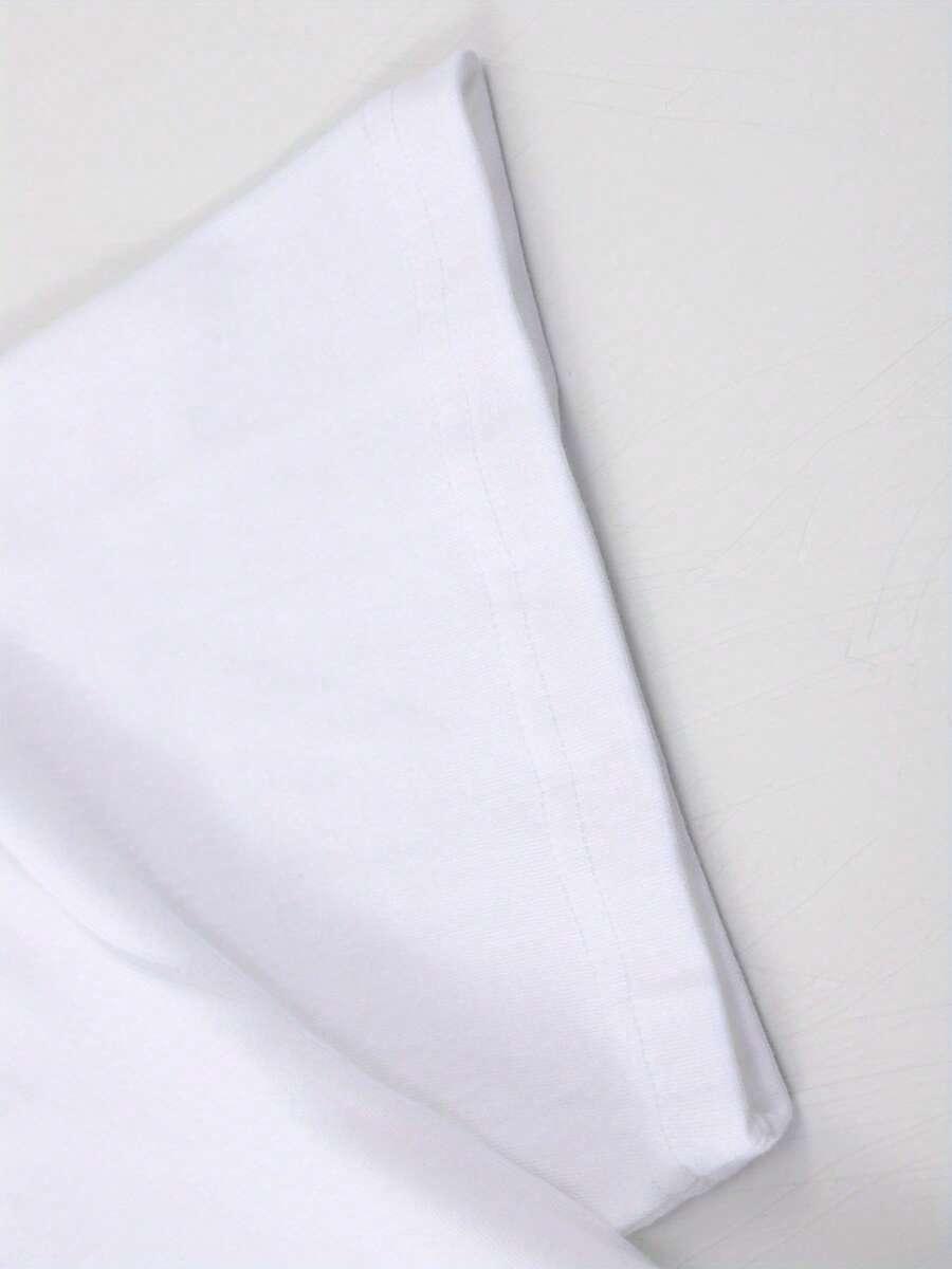 biały t-shirt oversize nadruk