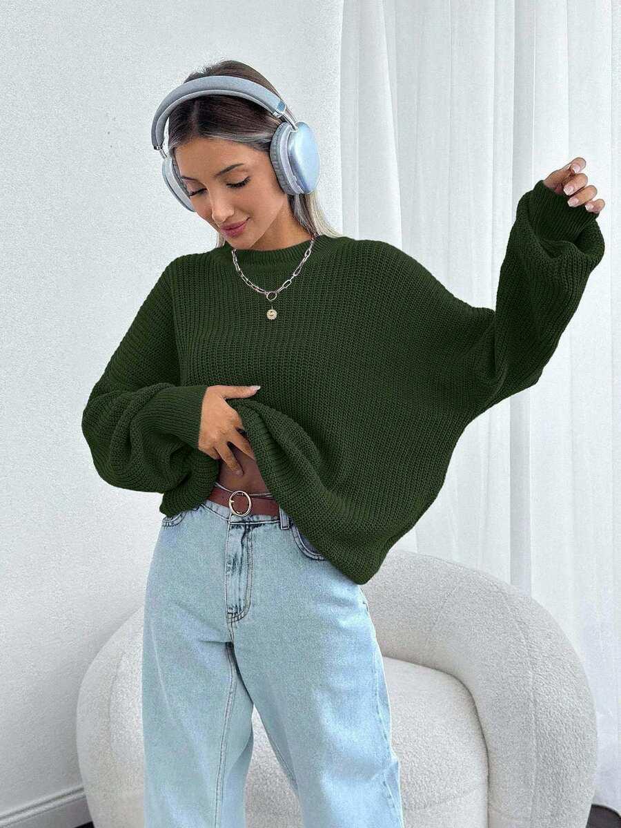 zielony sweter oversize 