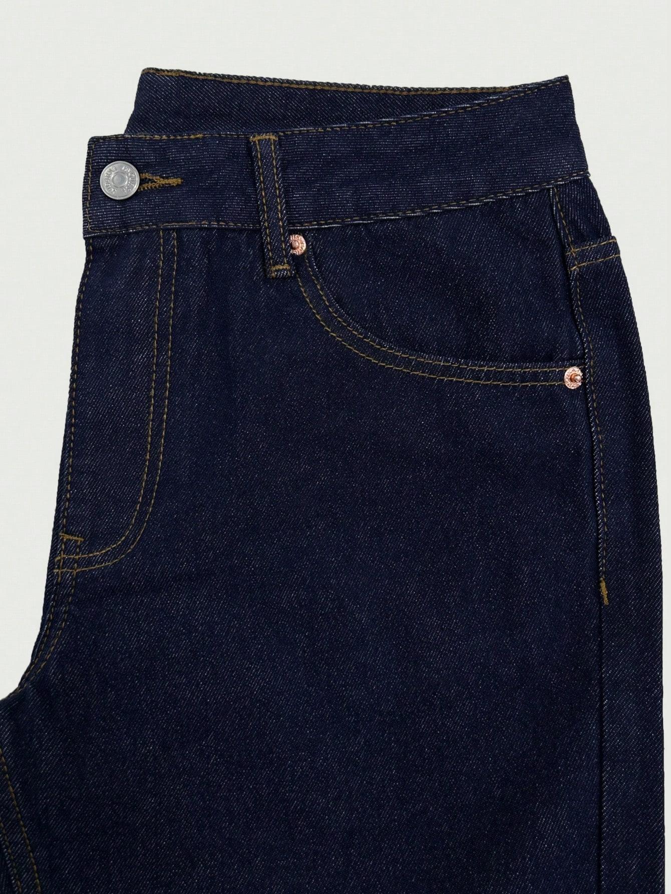 GRANATOWE SPODNIE JEANS