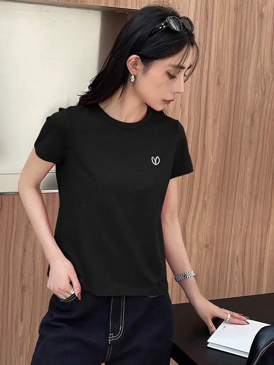T-SHIRT OKRĄGŁY DEKOLT 
