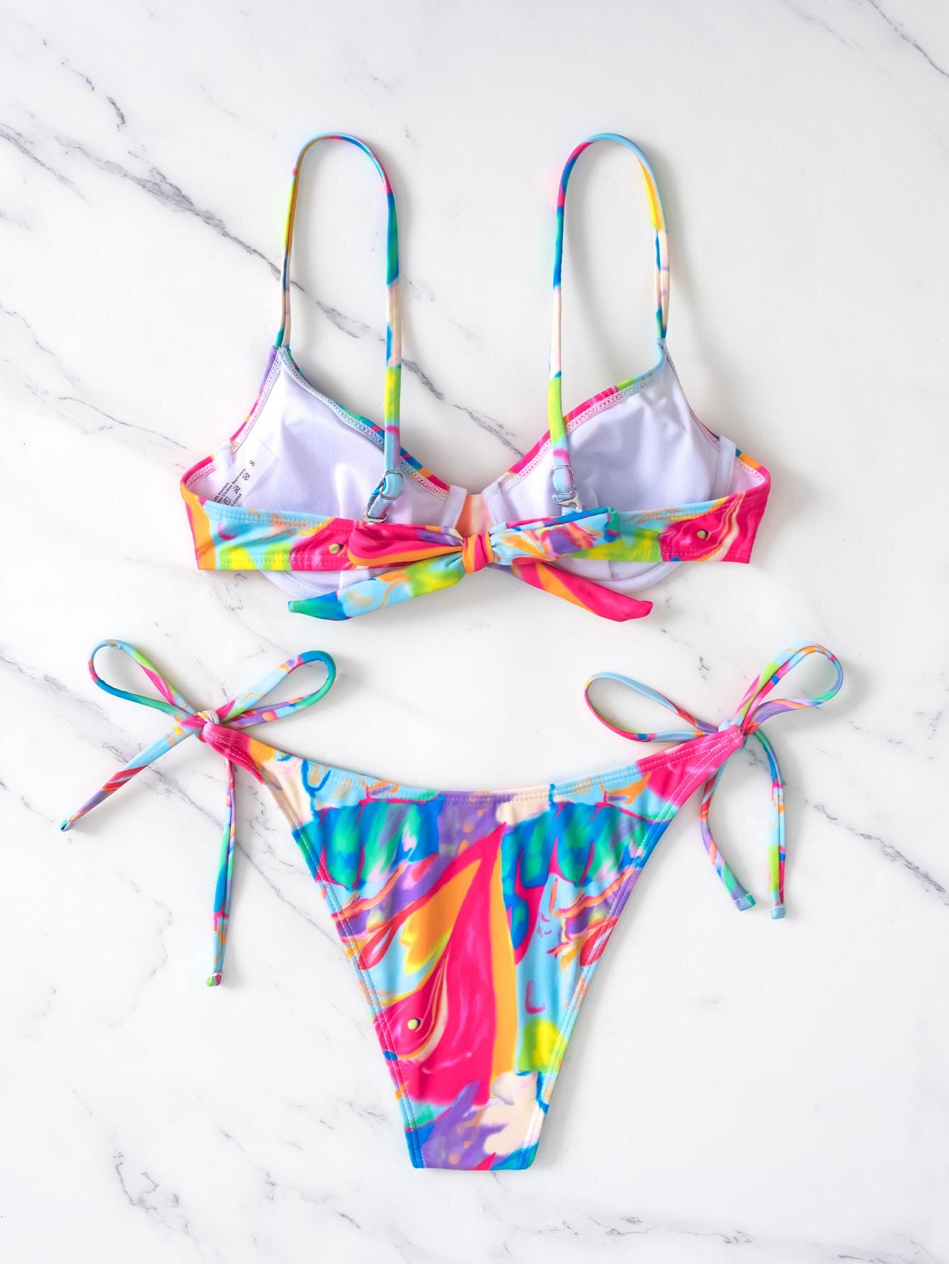 komplet bikini wiązanie wzór