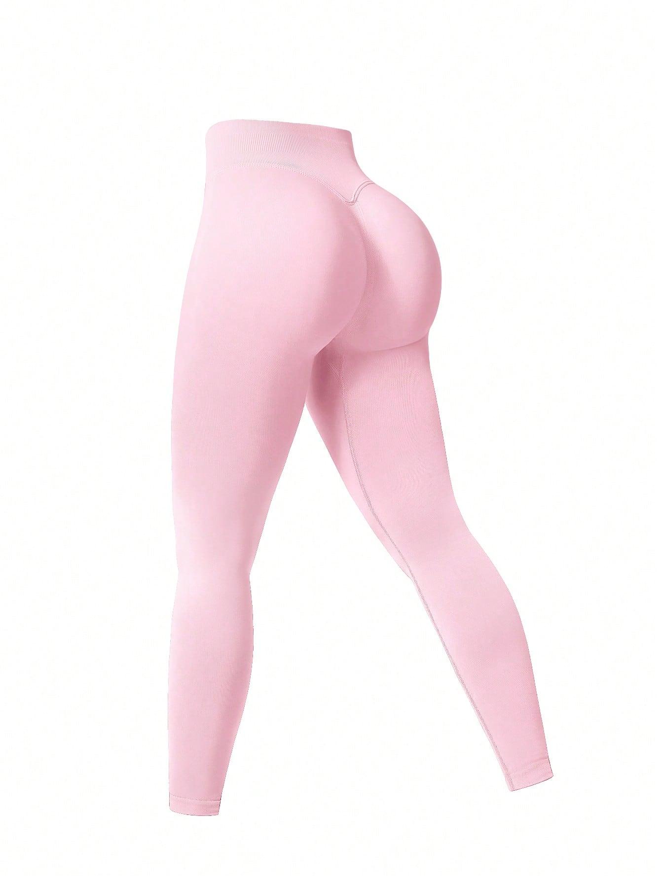 RÓŻOWE LEGGINSY WYSOKI STAN