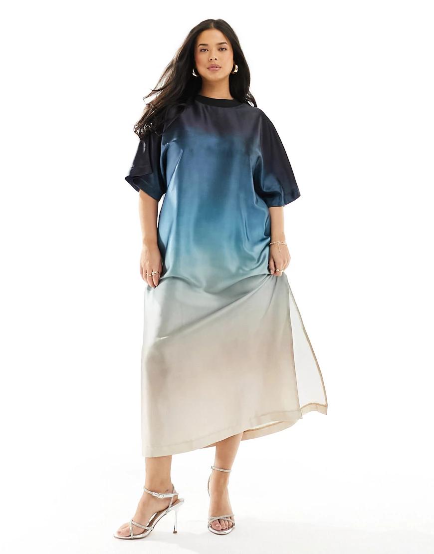 CIENIOWANA SUKIENKA MAXI OMBRE