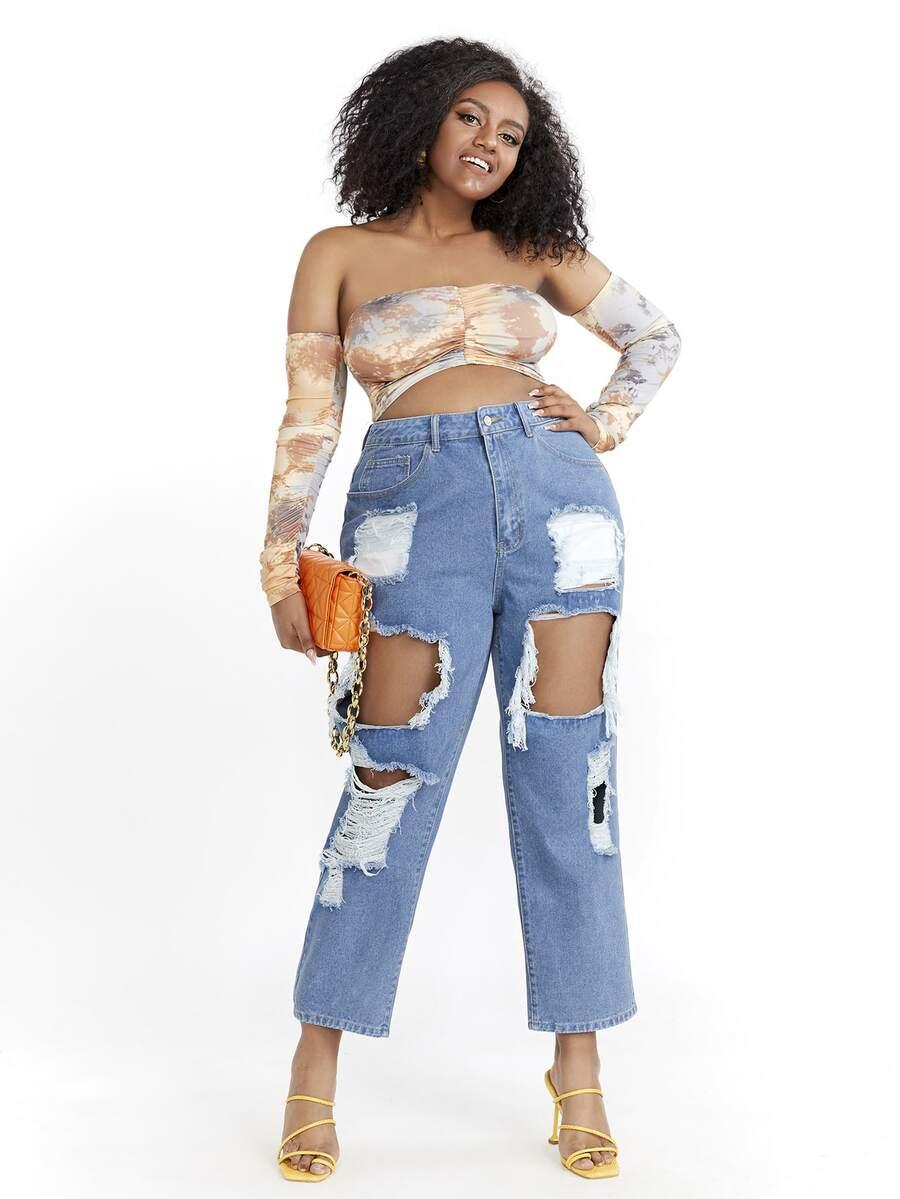 niebieskie spodnie jeans 
