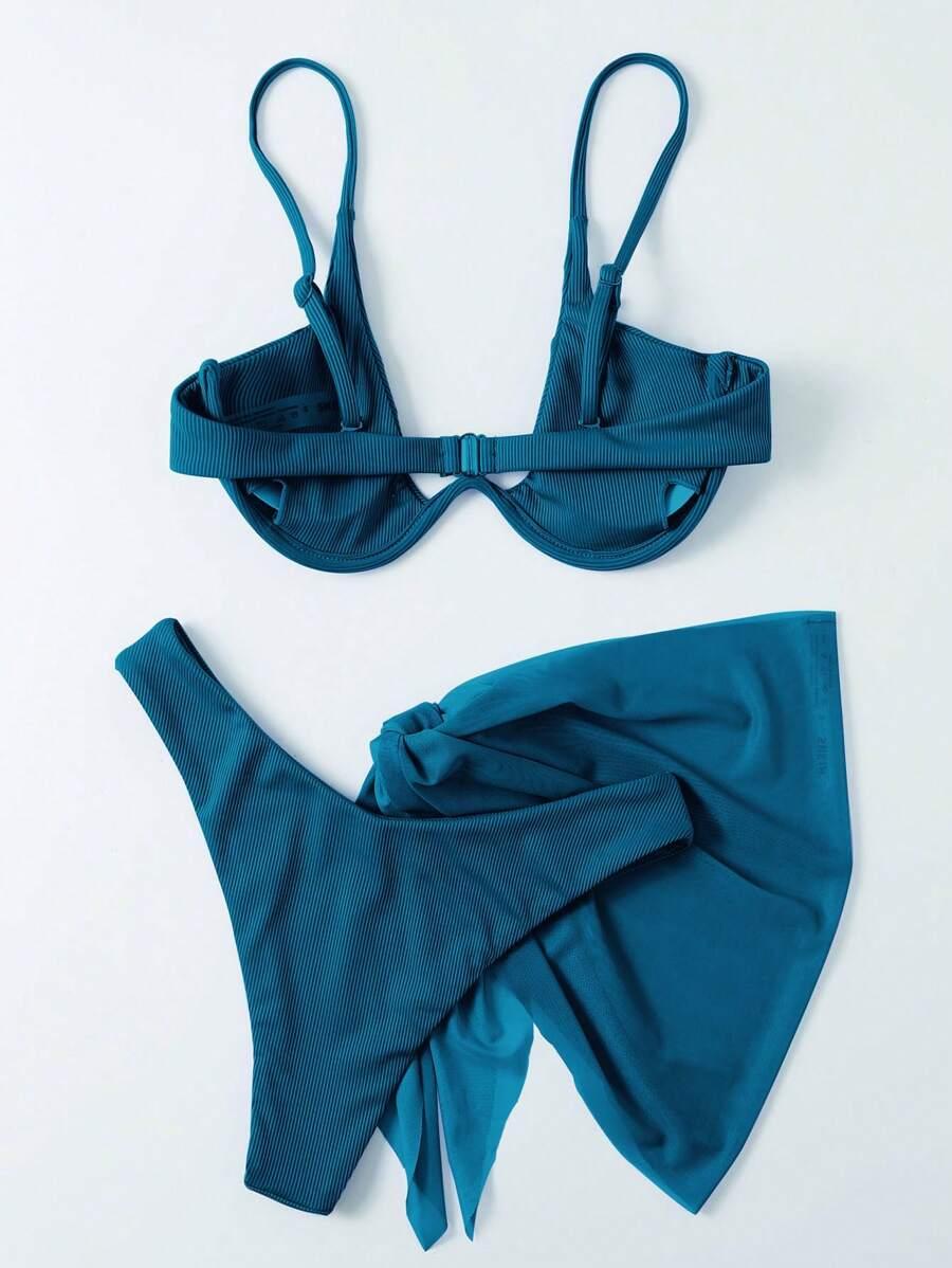 DWUCZĘŚCIOWY KOSTIUM KĄPIELOWY BIKINI NARZUTKA
