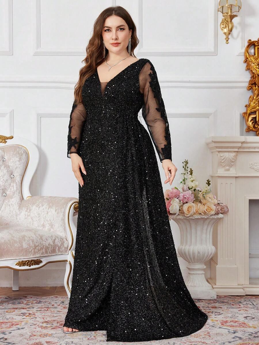 CZARNA MAXI SUKIENKA