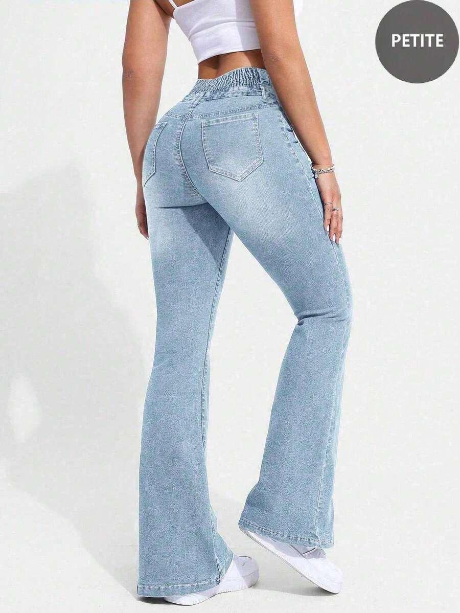 jeansowe spodnie wysoki stan