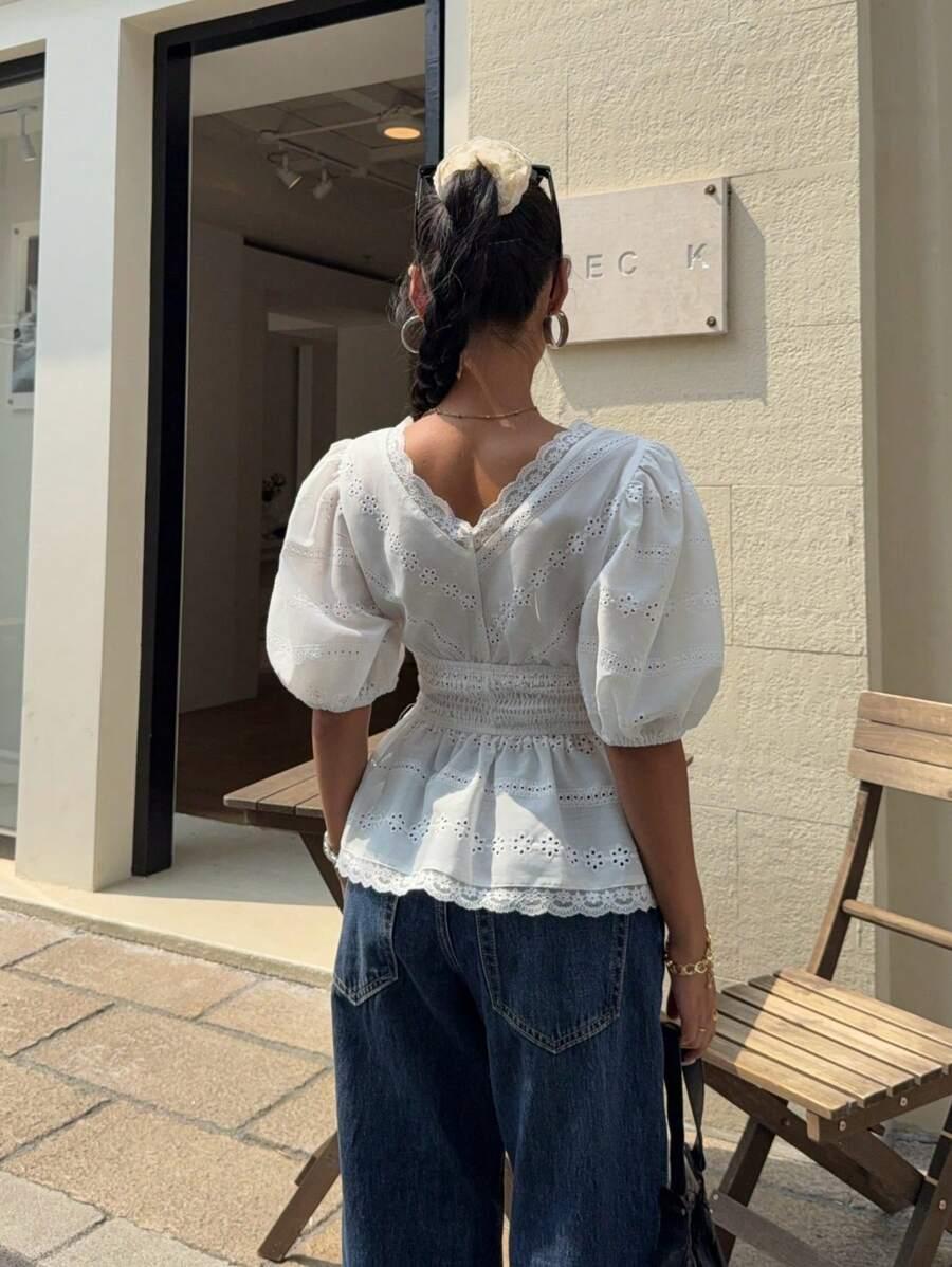 BIAŁA BLUZKA V NECK 