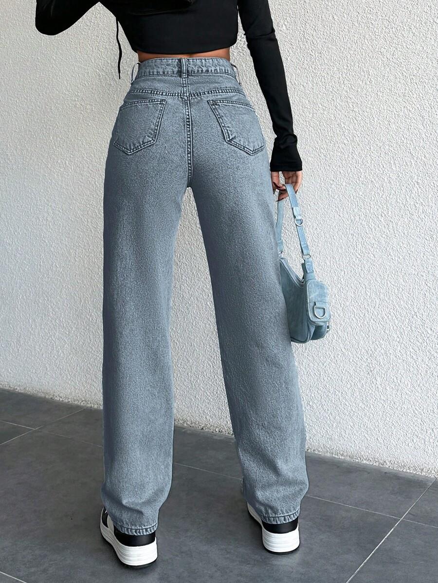 SPODNIE JEANS PROSTA NOGAWKA 
