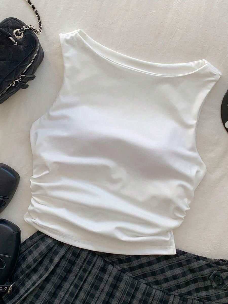 biały top casual 