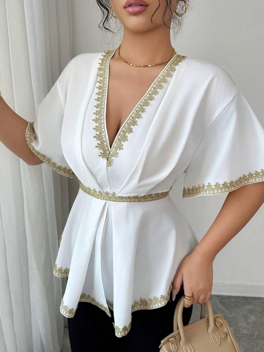 ELEGANCKA BLUZKA Z HAFTEM
