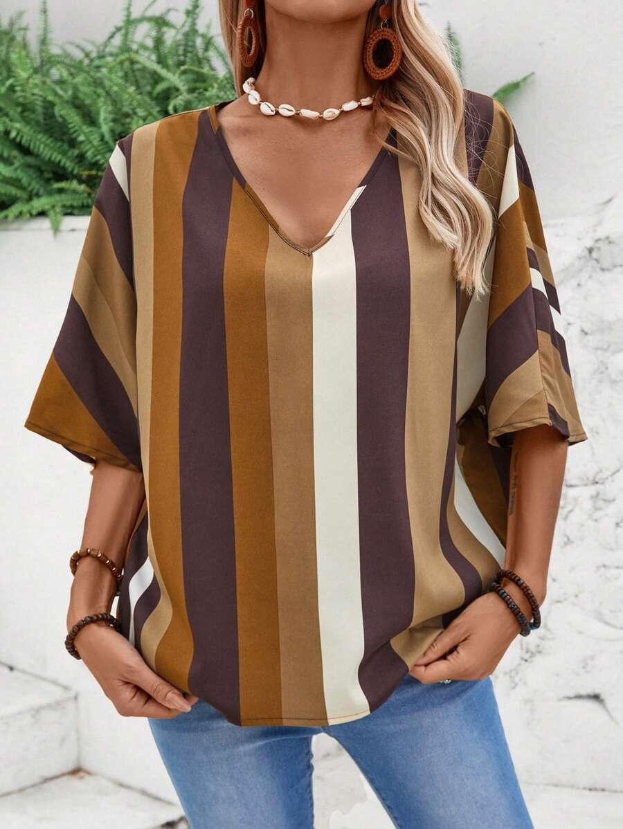 bluzka v neck