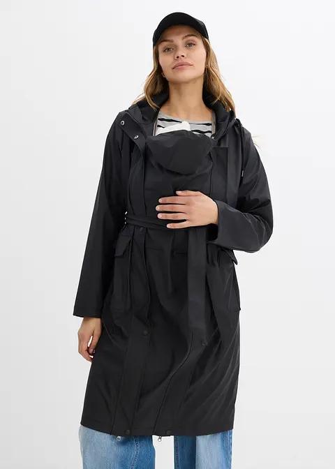 czarny płaszcz ciążowy