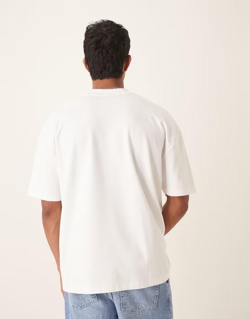 BIAŁY T-SHIRT NADRUK 