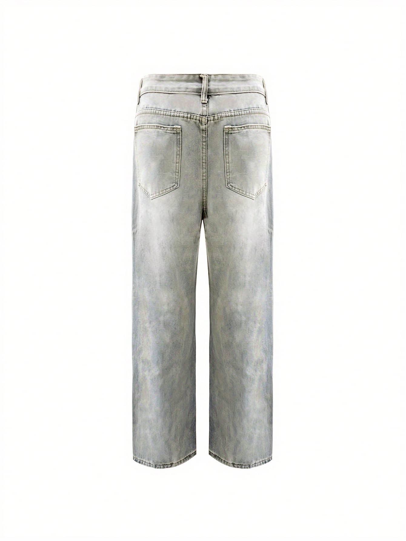 niebieskie spodnie jeans 