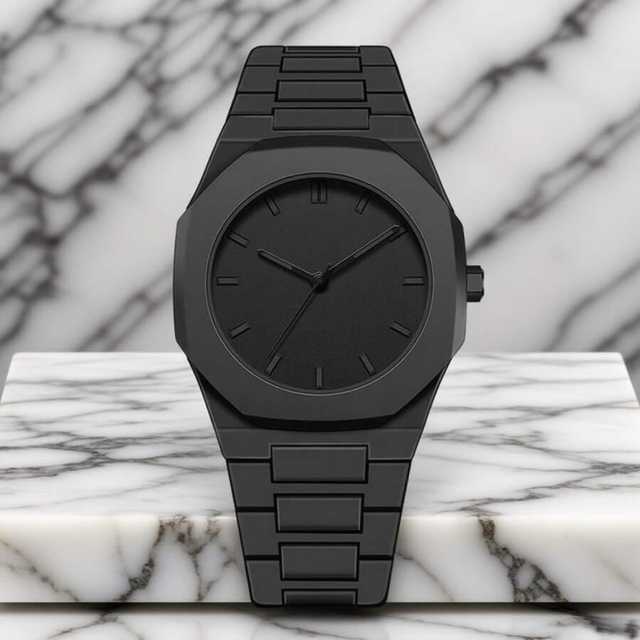 czarny zegarek casual